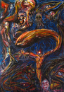 2' x 3' - Acrylics & Oil Stick on canvas 2002